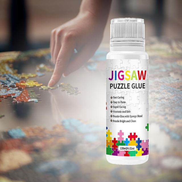 Jigsaw Puzzle Glue with Sponge Head Applicator Fast Drying Puzzle Glue for  Paper Wood Clear Easy to Apply Puzzle Accessories - AliExpress